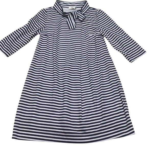 Vineyard Vines Dresses & Skirts - NWOT Vineyard Vines Navy White Striped Bow Neck Shift Dress XS Nautical Coastal